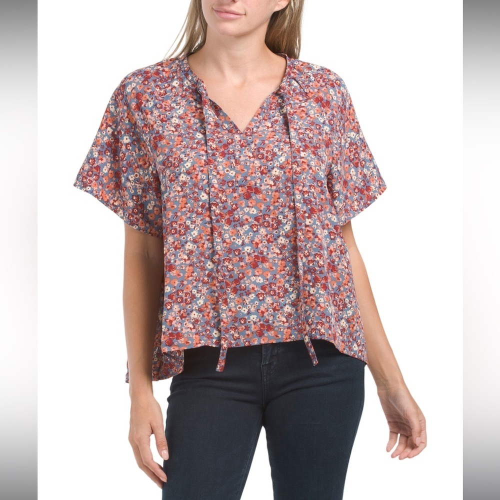 THREE DOTS Dani Flutter Sleeve Top size S